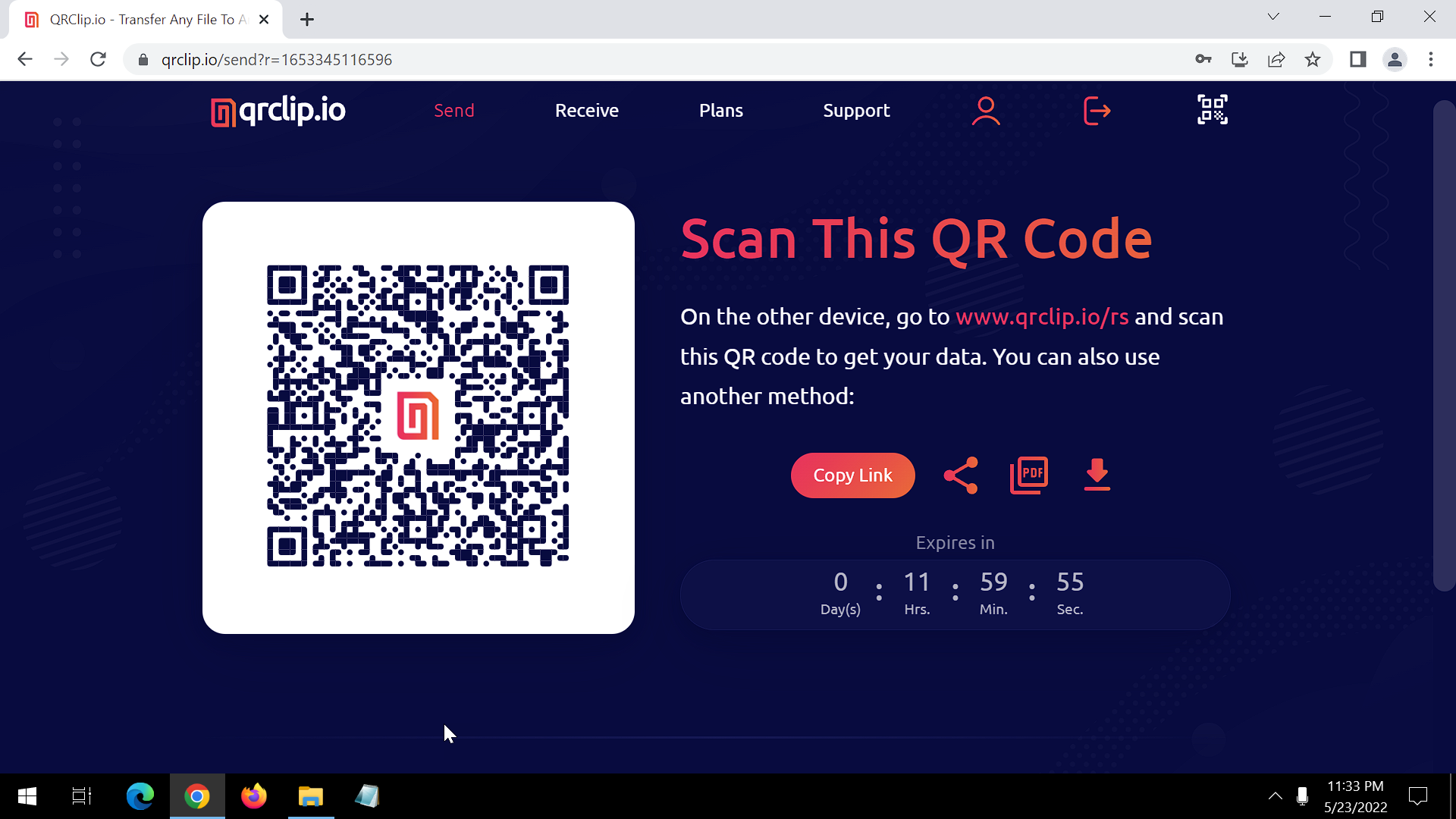QRClip scan qr code