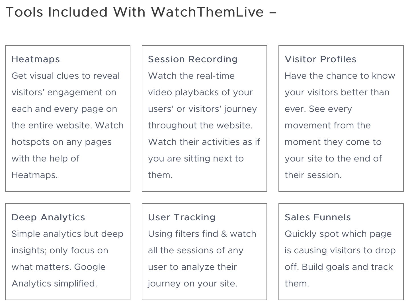 WatchThemLive Lifetime Deal Included Tools