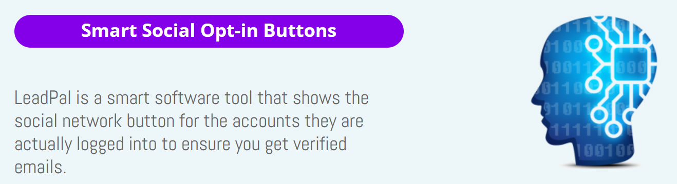 LeadPal smart social opt-in buttons