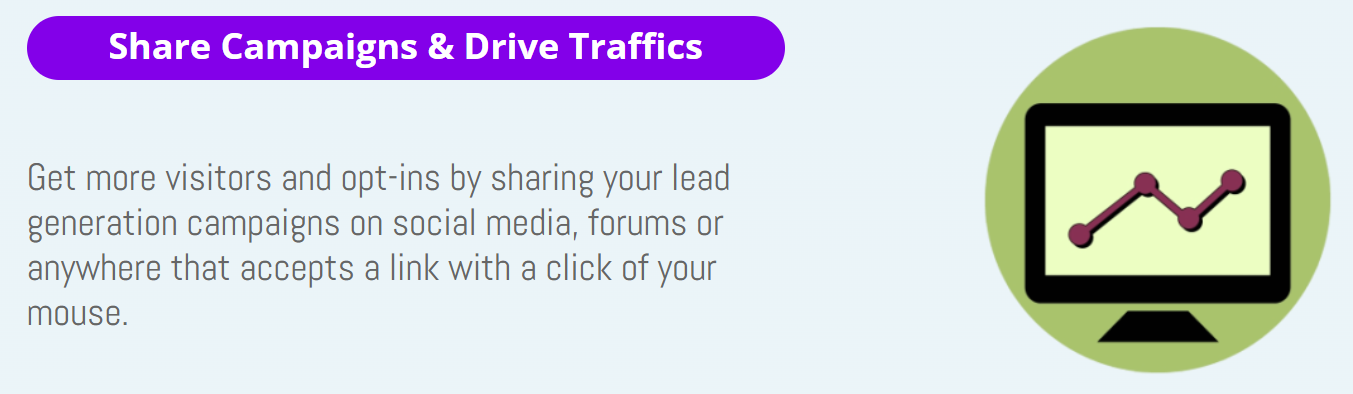 Share campaigns and drive traffics