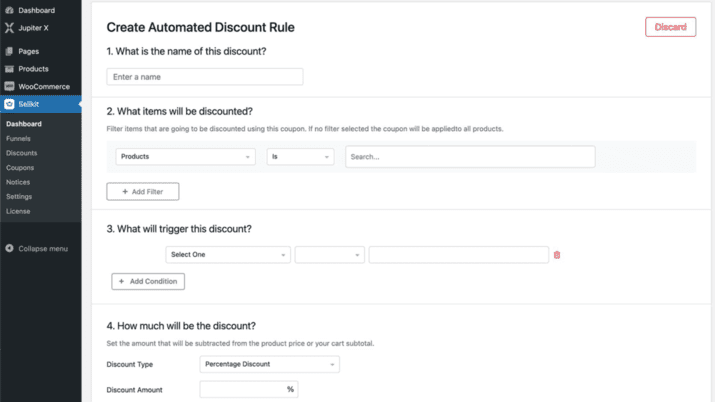 create automated discount